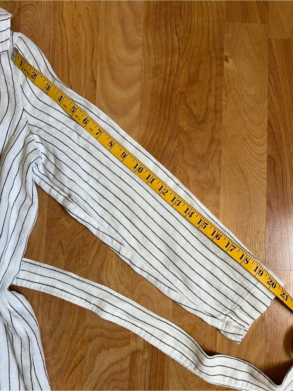 Rachel Zoe Linen Striped Tie-Waist Trench Coat in Cream and Black sz XS - Picture 7 of 8